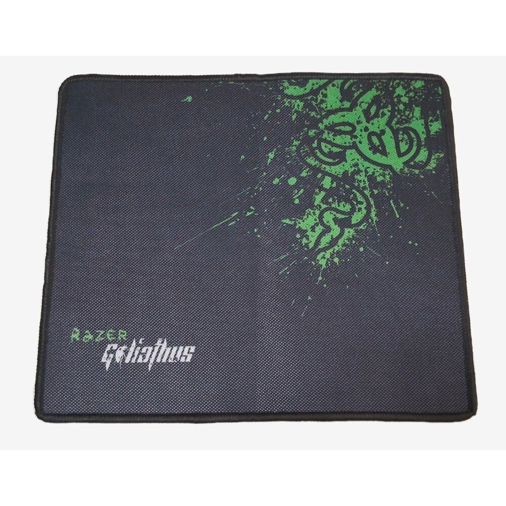 Razer Gaming Mouse Pad Green Black Stitched Edges Goliathus Size Small/Medium